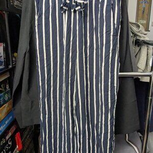 H&M Navy and White Stripped Wide Leg Summer Pants Size 4